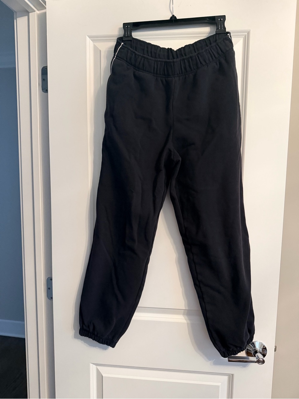 Athleta Black With White Piping Women’s Joggers- Size S